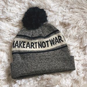 Obey Make Art Not War Pom Beanie